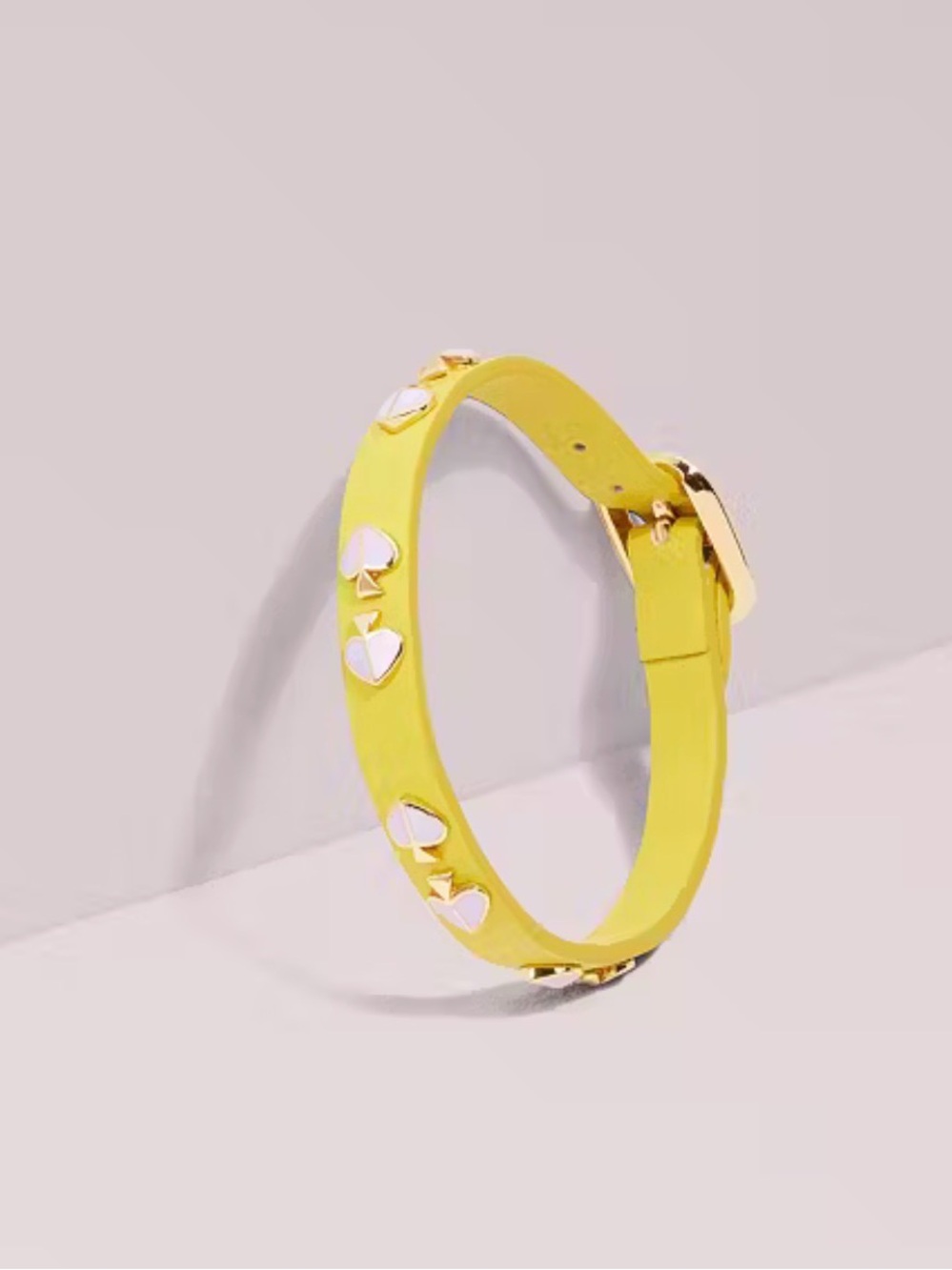 Heritage Spade Enamel Stud Leather Bracelet